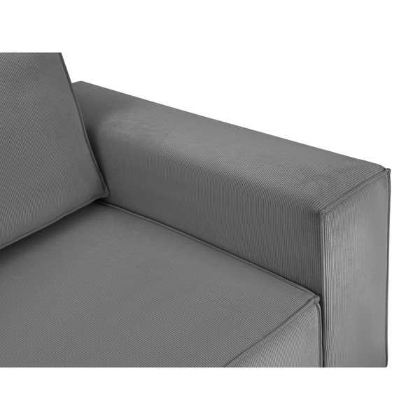 Canapea extensibilă din catifea Mazzini Sofas Azalea, gri închis-image-1