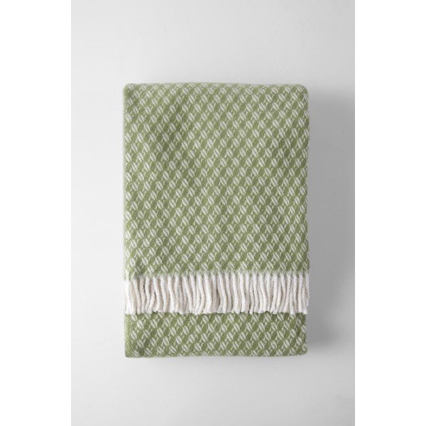 Pătură verde din amestec de bumbac 140x180 cm Nilo – Euromant