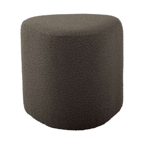 Taburet gri/maro cu tapițerie din țesătură bouclé Ada – Leitmotiv-image-2