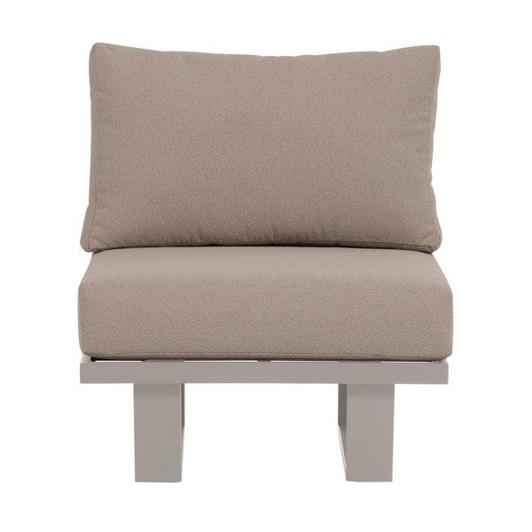 Fotoliu de grădină grej din metal/capitonat Bear – WOOOD-image-3