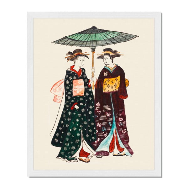Tablou înrămat Liv Corday Asian Two Geishas, 40 x 50 cm