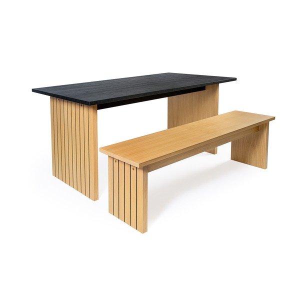 Bancă în culoare naturală Stripe – Woodman-image-2