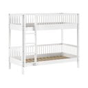 Pat pentru copii  alb supraetajat din lemn de fag 90x200 cm Forrest – Vipack