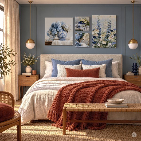 Tablou pe pânză imprimat 60x80 cm Blue Meadow – Styler-image-2