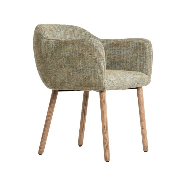 Set de scaune de sufragerie verde deschis cu cotiere 2 buc. tapițat Blaine – Light & Living