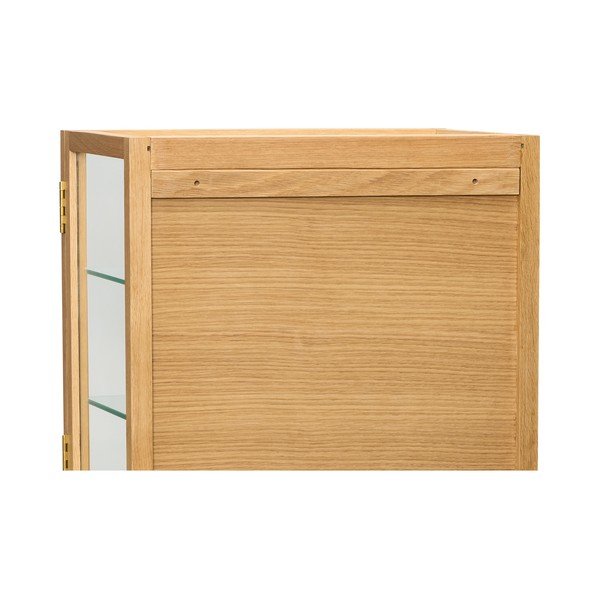 Vitrină în culoare naturală cu aspect de lemn de stejar suspendată 40x40x27 cm Poetic – Hübsch-image-2