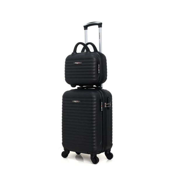 Set troler și geantă cosmetice de voiaj Bluestar Marro, negru-image-1