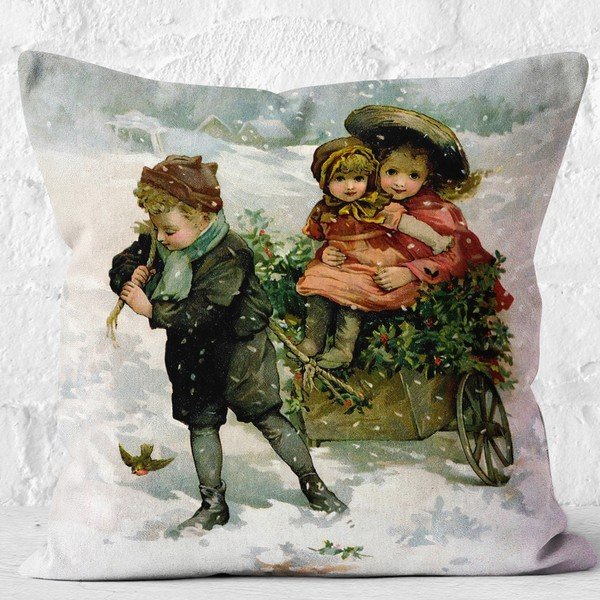 Față de pernă 43x43 cm  cu model de Crăciun – Mila Home-image-4