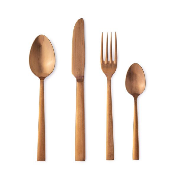 Tacâmuri arămii din oțel inoxidabil 16 buc. pentru 4 persoane Hestia – Bizzotto