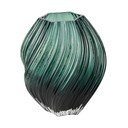 Vază verde-închis din sticlă lucrată manual (înălțime 23 cm) – House Nordic