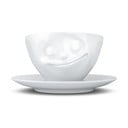 Ceașcă din porțelan pentru cafea 58products Happy, alb, 200 ml