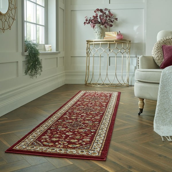 Covor tip traversă roșu 66x300 cm Sherborne – Flair Rugs-image-1