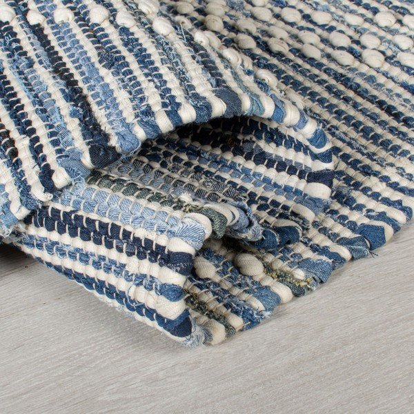Covor din bumbac Flair Rugs Lissie, 120 x 170 cm, albastru-image-1
