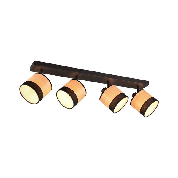 Plafonieră neagră/în culoare naturală ø 12 cm Bolzano – Reality-image-2