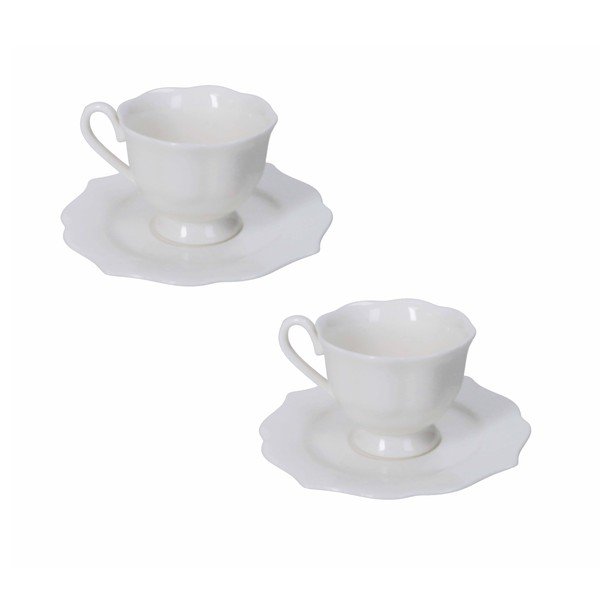 Cești albe 2 buc. new bone china 80 ml Queen – Brandani