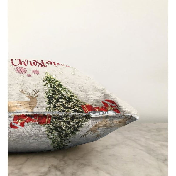 Față de pernă 43x43 cm  cu model de Crăciun – Mila Home-image-1