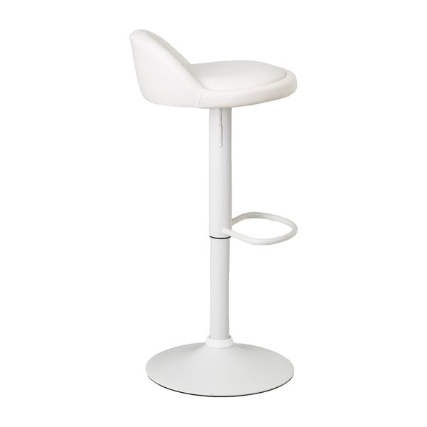 Scaune de bar albe cu înălțime ajustabilă 2 buc. din imitație de piele (înălțime șezut 72 cm) – Casa Selección-image-2