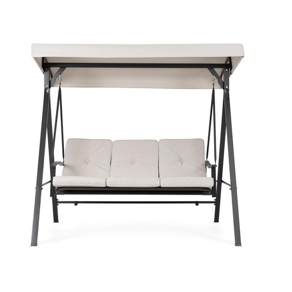 Balansoar de grădină gri antracit/bej din metal Taurus – Bizzotto-image-1