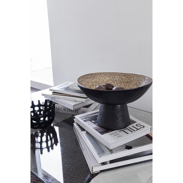 Bol negru/bej din gresie ø 31,5 cm By Hand  – Mette Ditmer Denmark-image-2