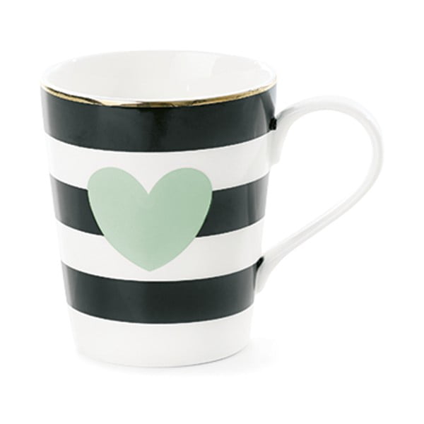 Cană din ceramică Miss Étoile Coffee Mint Heart, Ø 8 cm