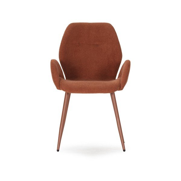 Set de scaune de sufragerie teracotă 2 buc. tapițat Ansu – Marckeric-image-2