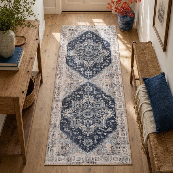Covor albastru 200x80 cm Havana - House Nordic-image-1