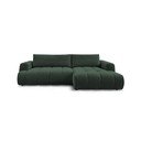 Colțar verde extensibil/cu spațiu de depozitare (cu colț pe partea dreaptă/cu șezlong) Fuji – Bobochic Paris