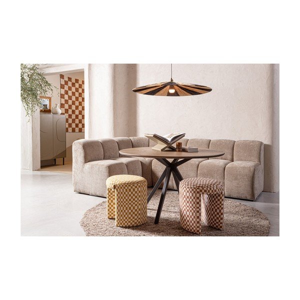 Scaun tip taburet galben tapițat Charlie – WOOOD-image-4