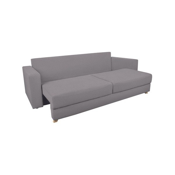 Canapea extensibilă cu 3 locuri Kooko Home Soul, gri deschis-image-3