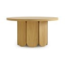 Măsuță de cafea în culoare naturală rotundă cu blat cu aspect de lemn de stejar 78x78 cm Soft – Woodman