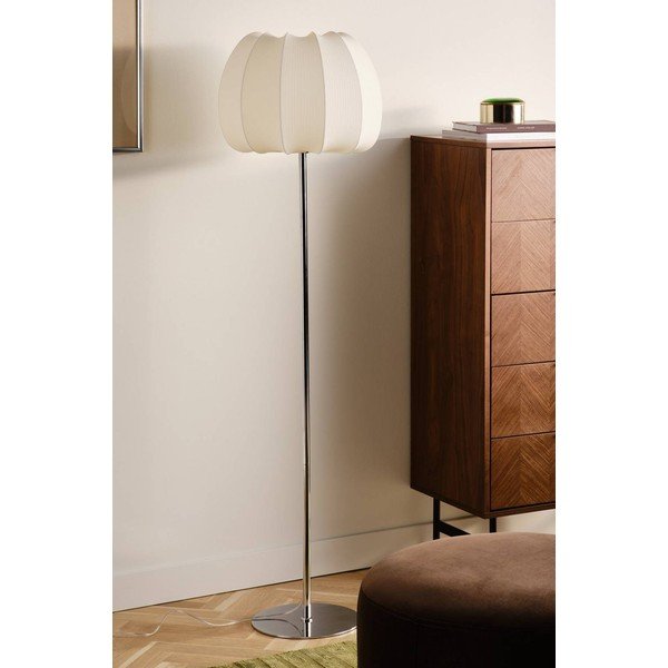 Lampadar alb/argintiu lucios din material textil (înălțime 150 cm) Pion – Jotex-image-2