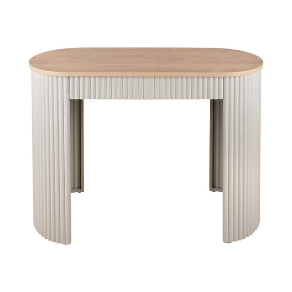 Masă consolă bej din metal 40x100 cm Estriado  – Leitmotiv