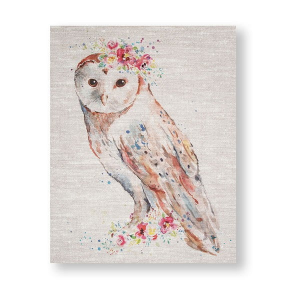 Tablou Graham & Brown Watercolour Floral Owl, 40 x 50 cm