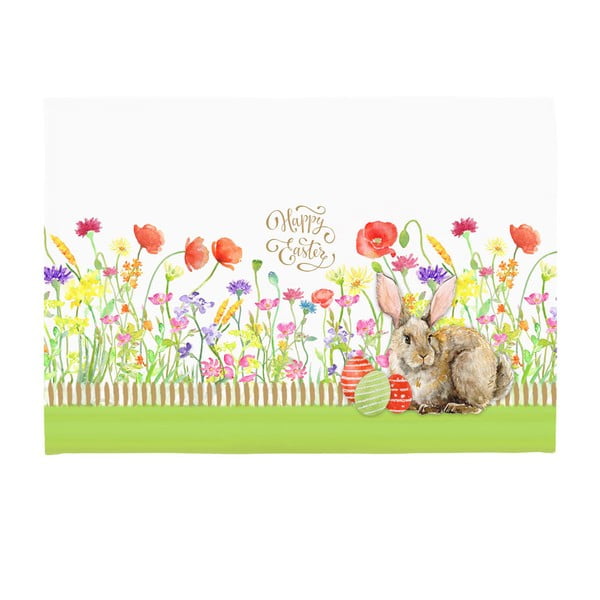 Set 2 suporturi pentru farfurie Apolena Easter Eggs With Rabbit, 33 x 45 cm