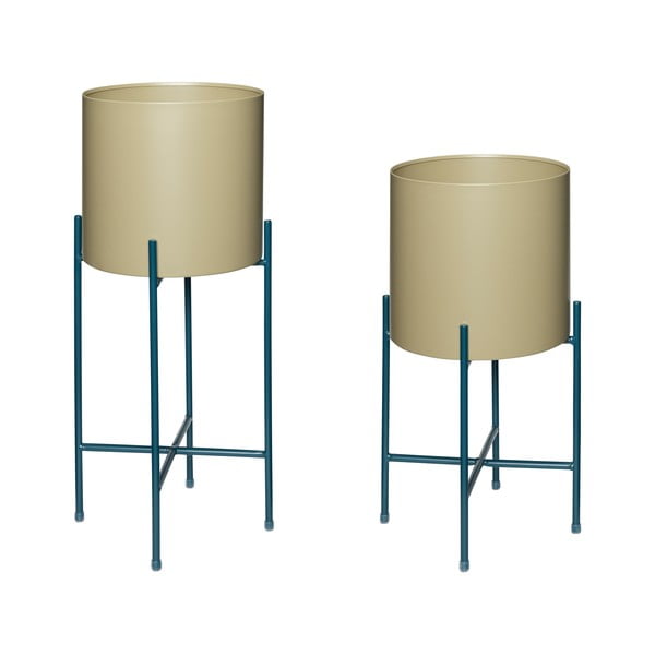 Ghivece decorative 2 buc. din metal ø 25 cm Airy – Hübsch