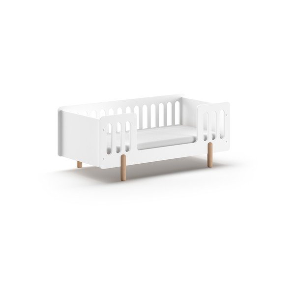Pătuț alb din lemn masiv de pin 70x140 cm SMILE – Vipack-image-2