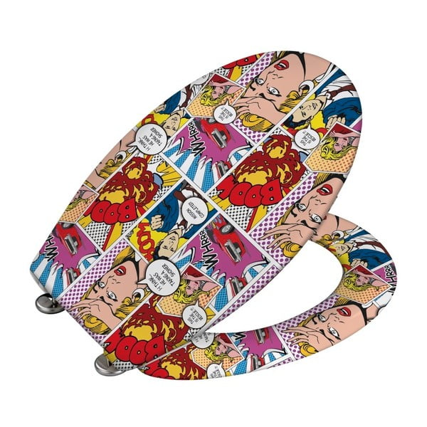 Capac WC cu închidere lentă Wenko Pop Art, 45 x 37,5 cm-image-1
