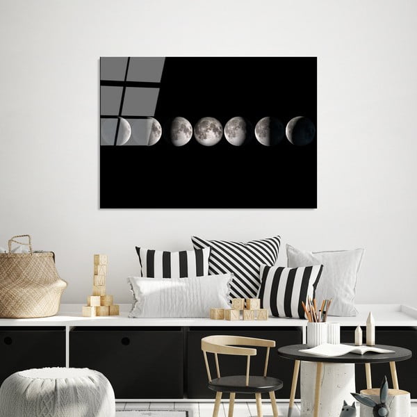 Tablou din sticlă 100x70 cm Moon Phases – Wallity-image-2