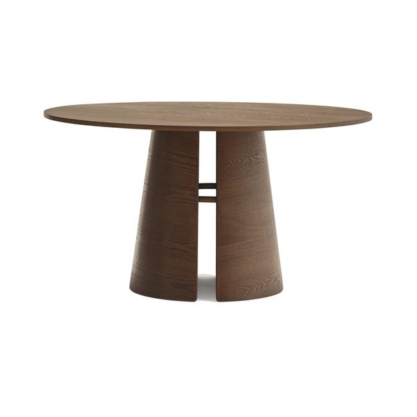 Masă de dining rotundă cu aspect de lemn de frasin ø 137 cm Cep – Teulat