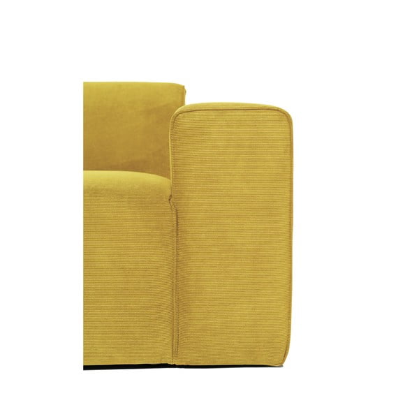 Modul pentru canapea galben   din catifea reiată  (partea dreaptă) Sting - Scandic-image-4