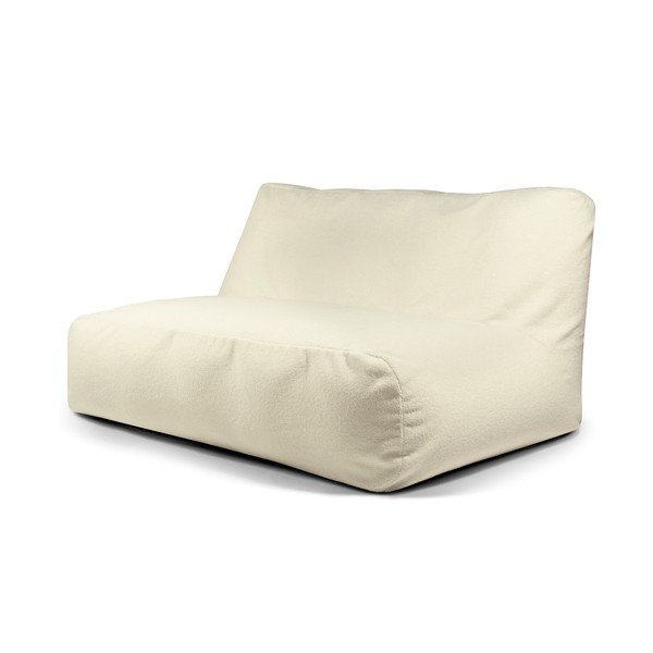 Fotoliu bean bag crem cu tapițerie din țesătură bouclé Sofa Tube 160 – SLOWDOWN