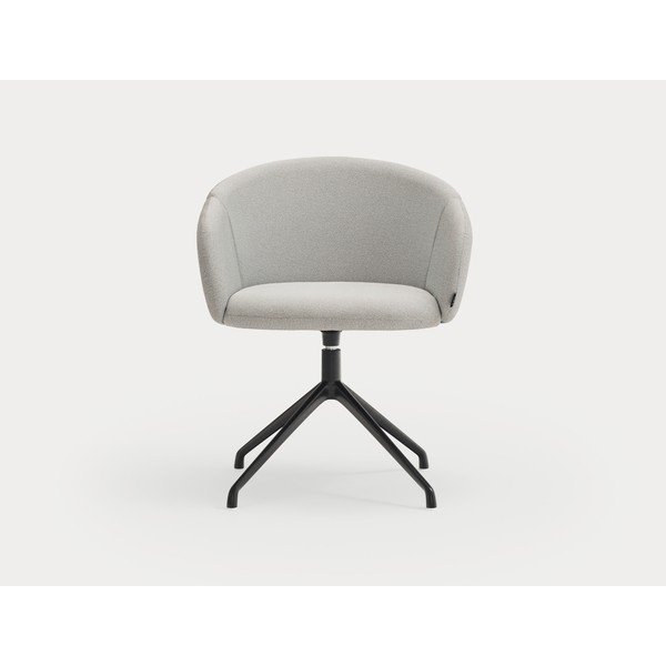 Scaun de living gri deschis cu cotiere tapițat Add – Teulat-image-2