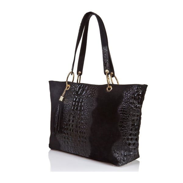 Geantă neagră din piele Massimo Castelli Ravenna -image-1