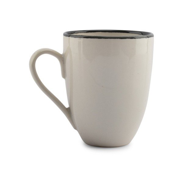 Cană neagră/crem din gresie ceramică 350 ml Gravel – ONA