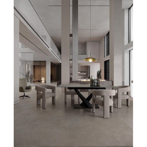 Scaun de living gri deschis cu cotiere tapițat Arabella – Bizzotto-image-1