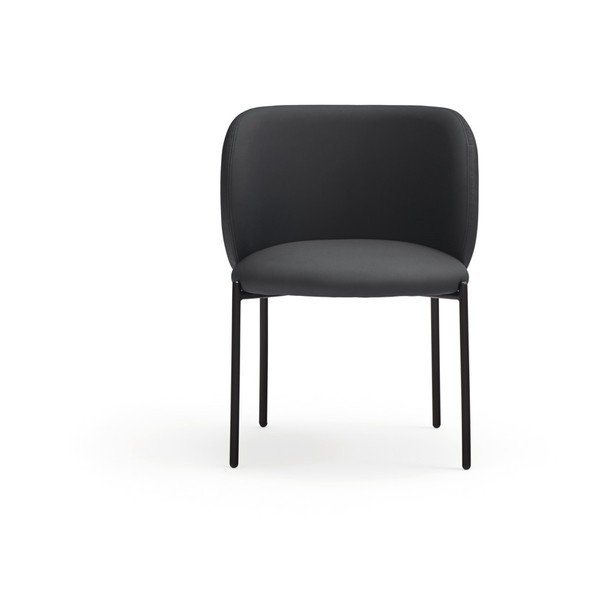 Set de scaune de sufragerie negru 2 buc. tapițat Mogi – Teulat-image-1