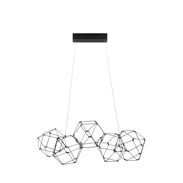 Lustră neagră LED din aluminiu Nebula – Nova Luce