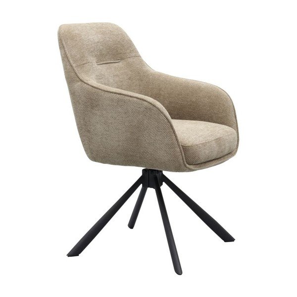 Scaun de living taupe cu cotiere tapițat Avola – Unique Furniture