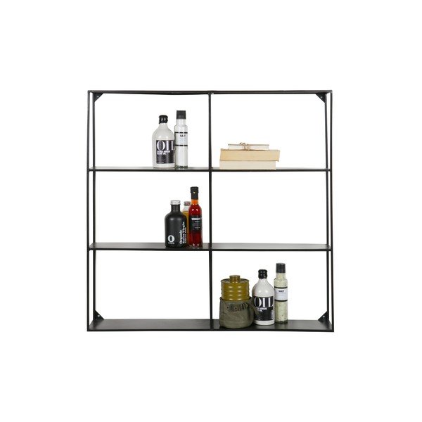 Raft de perete WOOOD Meert Wood, negru-image-1