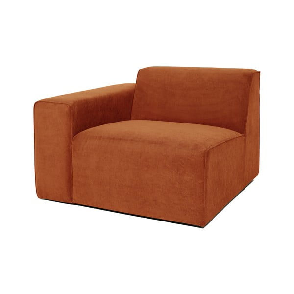 Modul pentru canapea portocaliu   din catifea reiată (partea stângă) Sting - Scandic-image-2